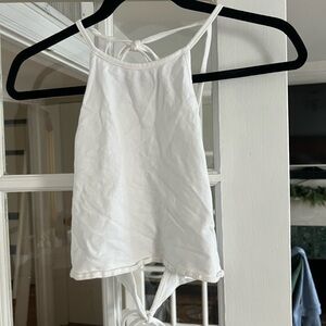 Top shop open back top, white